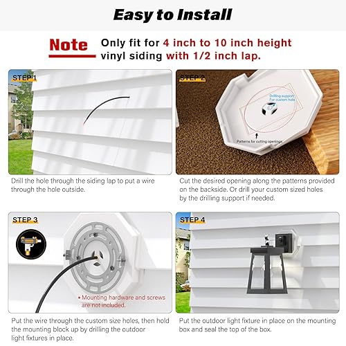 Miniatura 10 de Bloques de montaje de revestimiento de vinilo, kit de montaje de revestimiento, 130110006001 bloque de montaje octágono, placa de montaje para