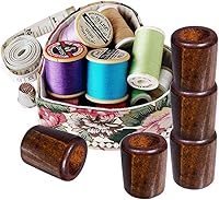 Vista 3 de Cuentas cilíndricas de madera oscura de 1-1/8 pulgadas, múltiples opciones de paquete (paquete de 5)