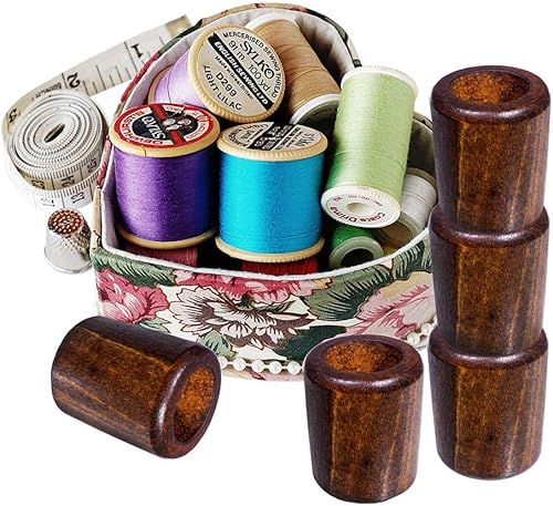 Miniatura 3 de Cuentas cilíndricas de madera oscura de 1-18 pulgadas, múltiples opciones de paquete (paquete de 5)