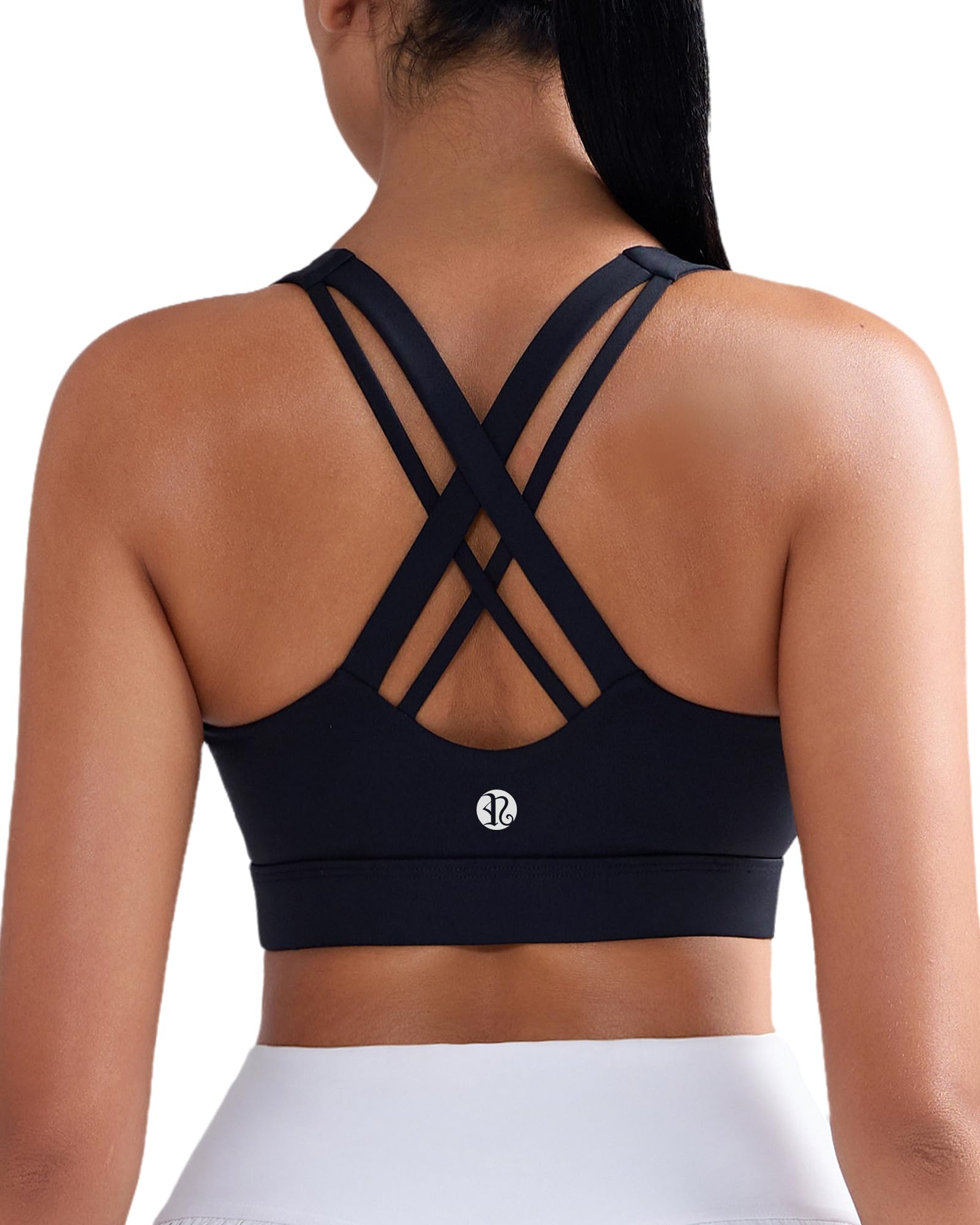 RUNNING GIRL Adjustable Straps High Impact Sports Bras with Sewn in Pads | High Support, Workout, Cloud-Soft, Racerback, Molded Cup, Supportive for women