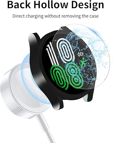 Miniatura 9 de Hooglny Paquete de 6+6 protectores de pantalla para Samsung Galaxy Watch 6 de 1.850 in y funda, película protectora de vidrio templado antivaho y