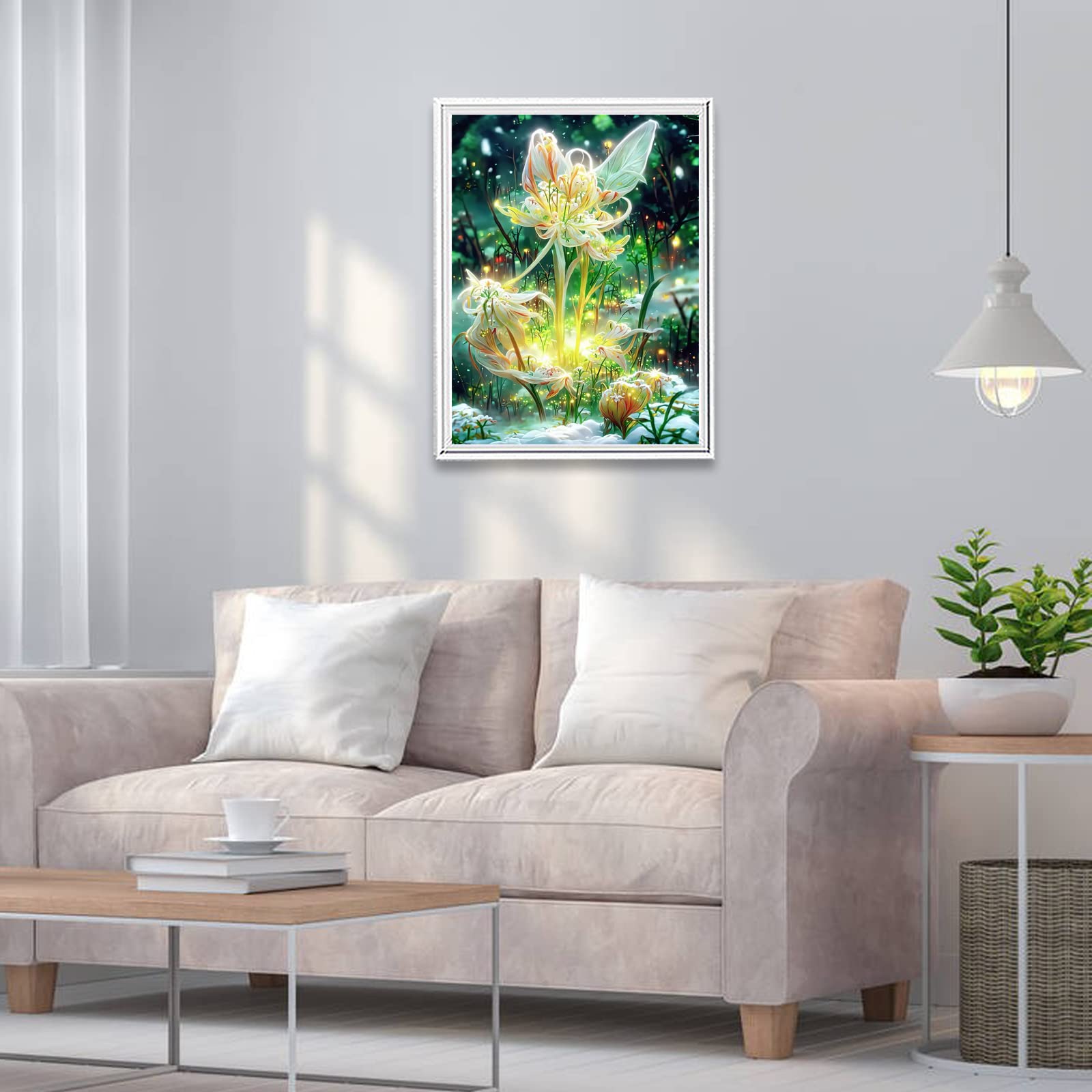 Kit Peinture Diamant 5D Mot "Bienvenue" | Toile 30x30cm | Loisir Créatif Anti-Stress | Diamants Strass Inclus