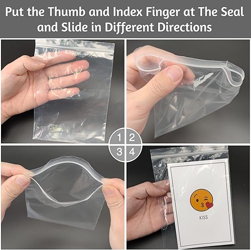 Miniatura 3 de 160 bolsas transparentes con cremallera de 5 x 7 pulgadas, pequeñas bolsas de plástico para joyas, alimentos, manualidades, embalaje, bricolaje,