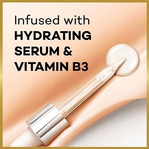 Vista 13 de L'Oreal Paris Age Perfect - Base de suero radiante con factor de protección solar (SPF) 50, marfil, 1 onza líquida 010 Marfil