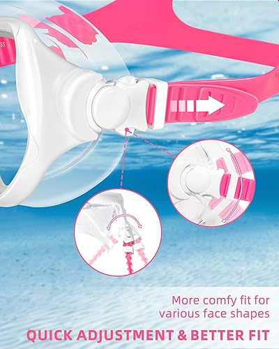 Miniatura 6 de Máscara de snorkel para natación Keary, máscara de buceo para adultos hombres mujeres jóvenes, gafas de natación antiniebla con vista clara de 180°
