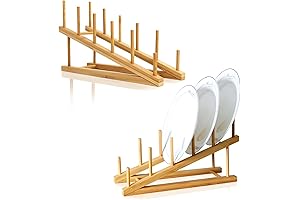 2-Tier Wooden Dish Rack: Store and Organize with Ease