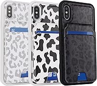Vista 6 de Funda para iPhone Xr con tarjetero de crédito, caja fuerte para iPhone XR, funda de cuero para mujer, compatible con mag seguro, desmontable 2 en 1