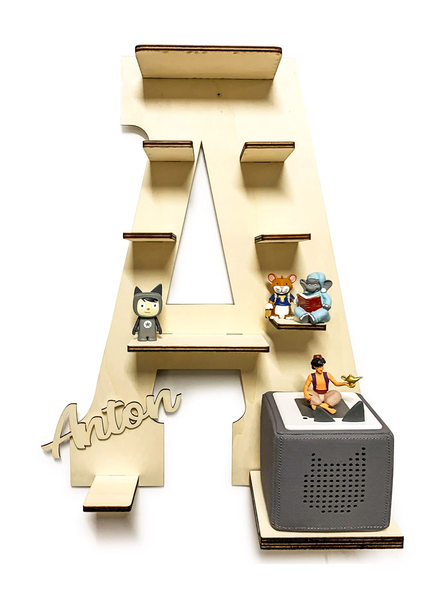 Letra A-Z para la caja de música, apta para caja de música, para niños, habitación de bebé, para pintar con nombre personalizado, regalo de cumpleaños para Pascua o Navidad (letra A)