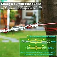 Vista 4 de Sistema de amarre para perros pequeños a grandes, cable de corrido para perros de 100 pies75 pies con cable de pasillo de 100 pies, ideal