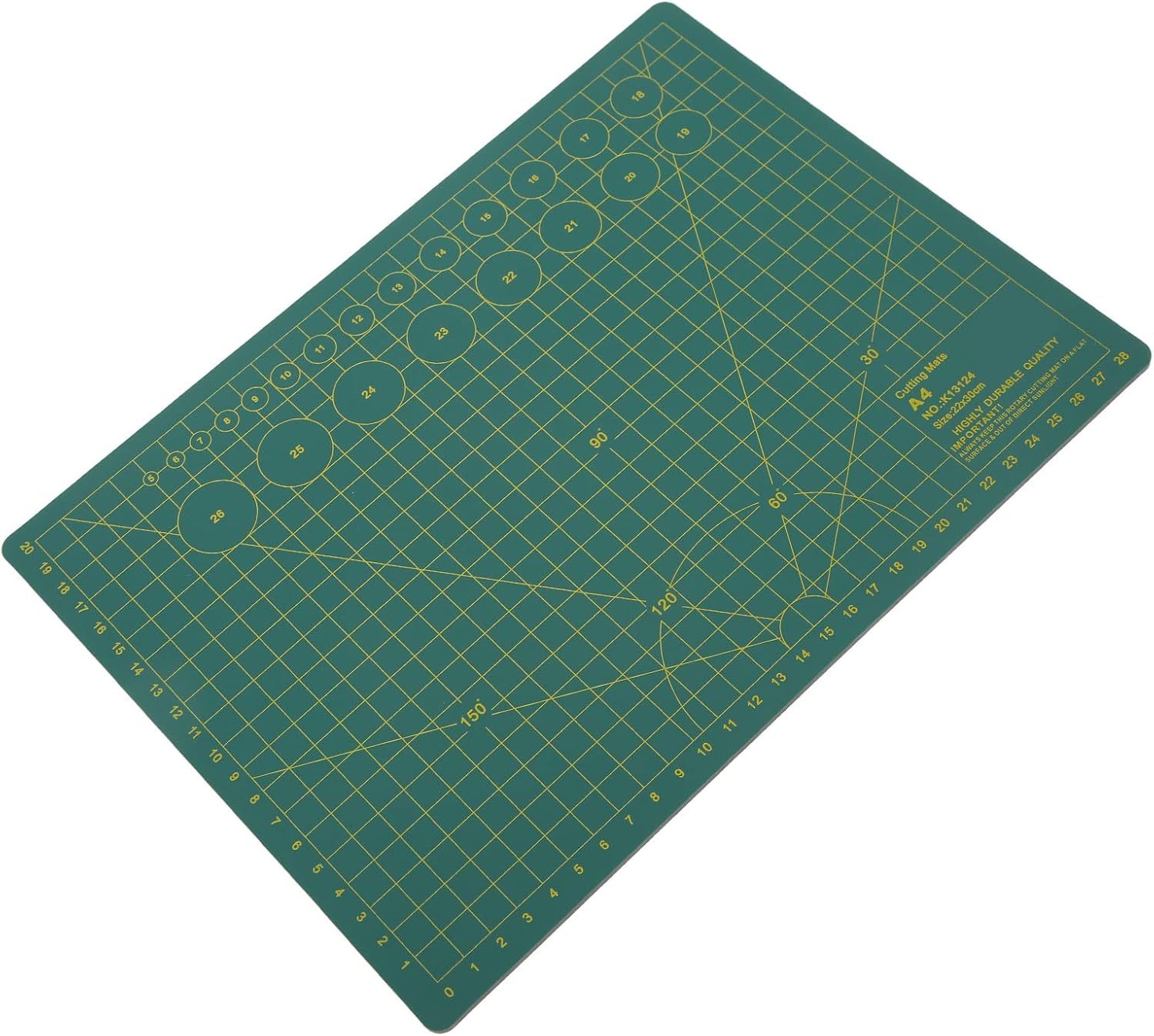 A4 Cutting Mat Self Healing Sewing Mat Premium PVC Material High Durability Double Sided with Clear Measurements for Crafting Quilting Scrapbooking 30x22cm 2Pcs