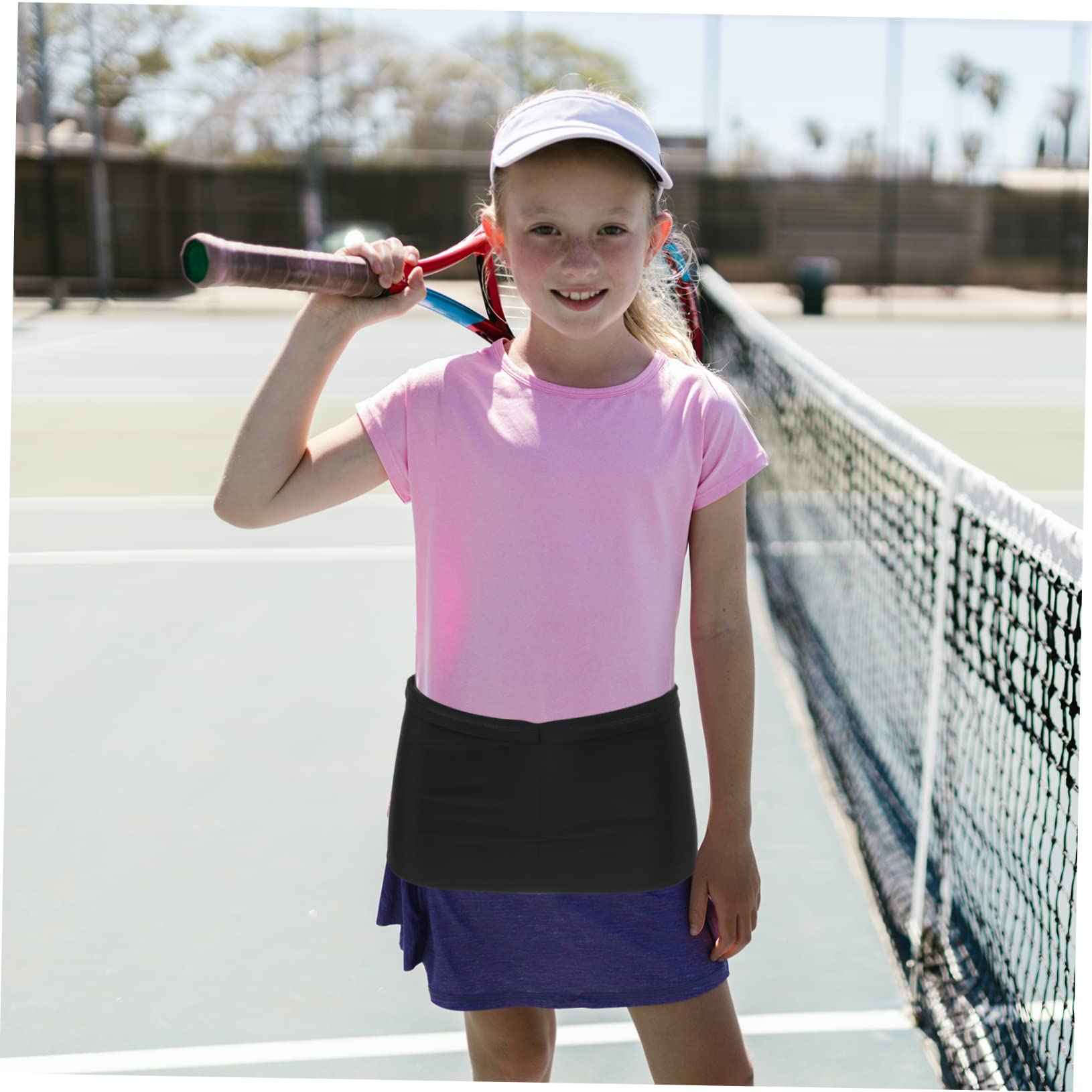 BESPORTBLE Banane de Tennis Balle de Tennis de Tennis pour Poche Sportif Accessoire Tennis Accessoires Tennis de balles de Golf Organisateur de balles de Golf Spandex Black
