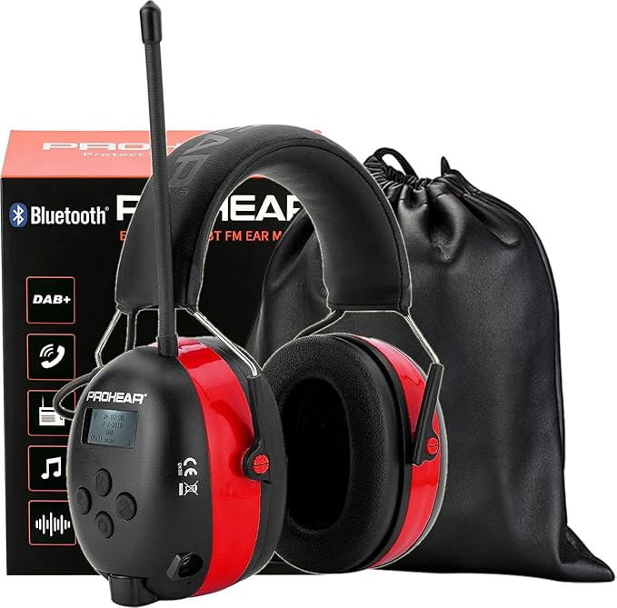 PROHEAR 033A Bluetooth Ear Defenders with DAB, Rechargeable Wireless