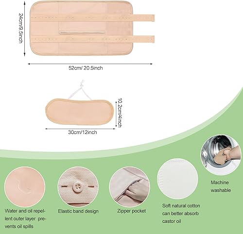 Miniatura 2 de BREENHILL Paquete de 4 paquetes de aceite de ricino, paquetes de aceite de ricino orgánico para desintoxicación del hígado, kit de paquete de aceite