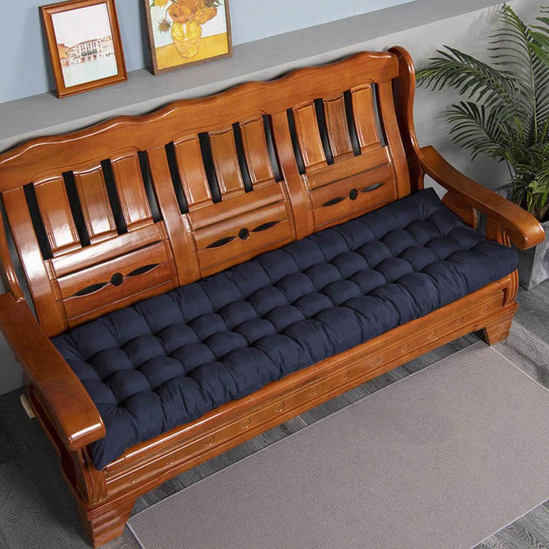 Banc de jardin 2/3 places Slish en coton épais bleu marine pour intérieur et extérieur