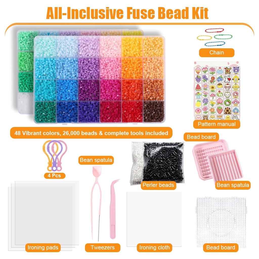 48 Color Fuse Beads Kit - Pixel Art Fun! -2