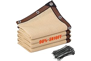 3x10FT Enhanced Shade 90% Windbreak Fence for Enhanced Outdoor Privacy