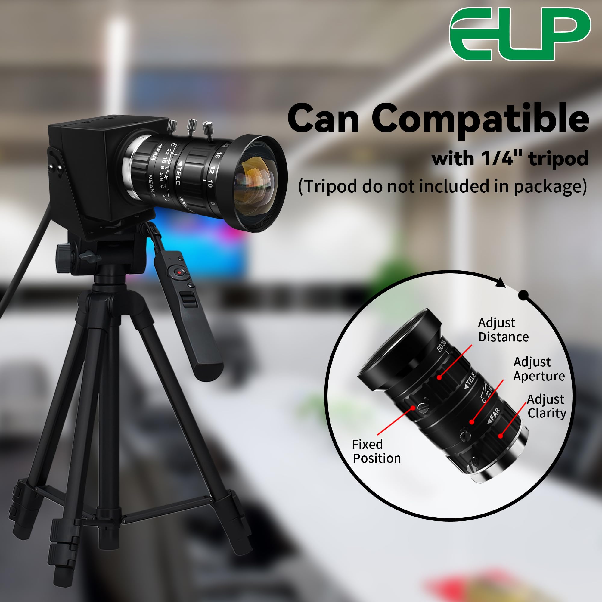 Amazon.com: ELP 48mp USB Camera Manual Zoom Webcam for Computer