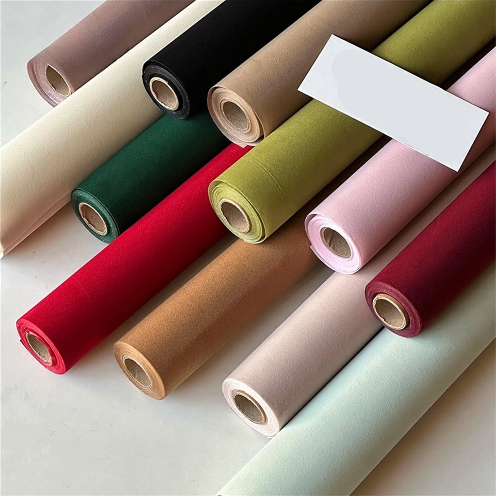 Papier do pakowania prezentów kwiatowych, Papier do pakowania kwiatów 2 rolki 53x550cm wielokolorowy(Red)