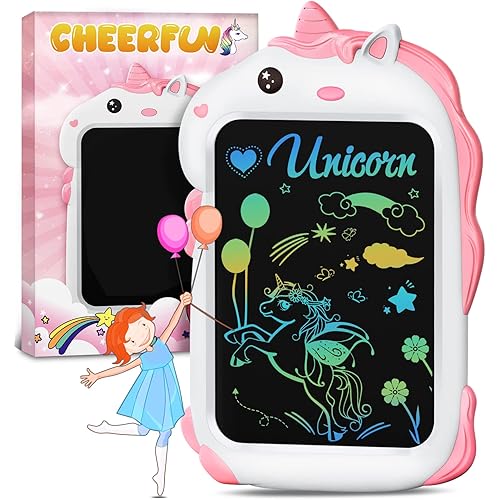 Unicorn Toys Gifts for Girls Toys - CHEERFUN LCD Writing Tablet for Kids Drawing Doodle Board 8.5" Learning Toddler Toys for 1 2 3 4 5 6 7 8 Year Old Girls Christmas Birthday Gifts Stocking Stuffers