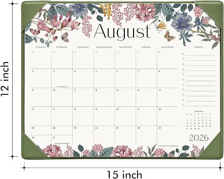 Cabbrix Desk Calendar 2026-2027 with Desktop Mat, Desk Pad Calendar From July 2026 to December 2027 15x12 inch, Desk Blotter Calendar for Home Office and School, Easy Planning, Gift for the Holidays