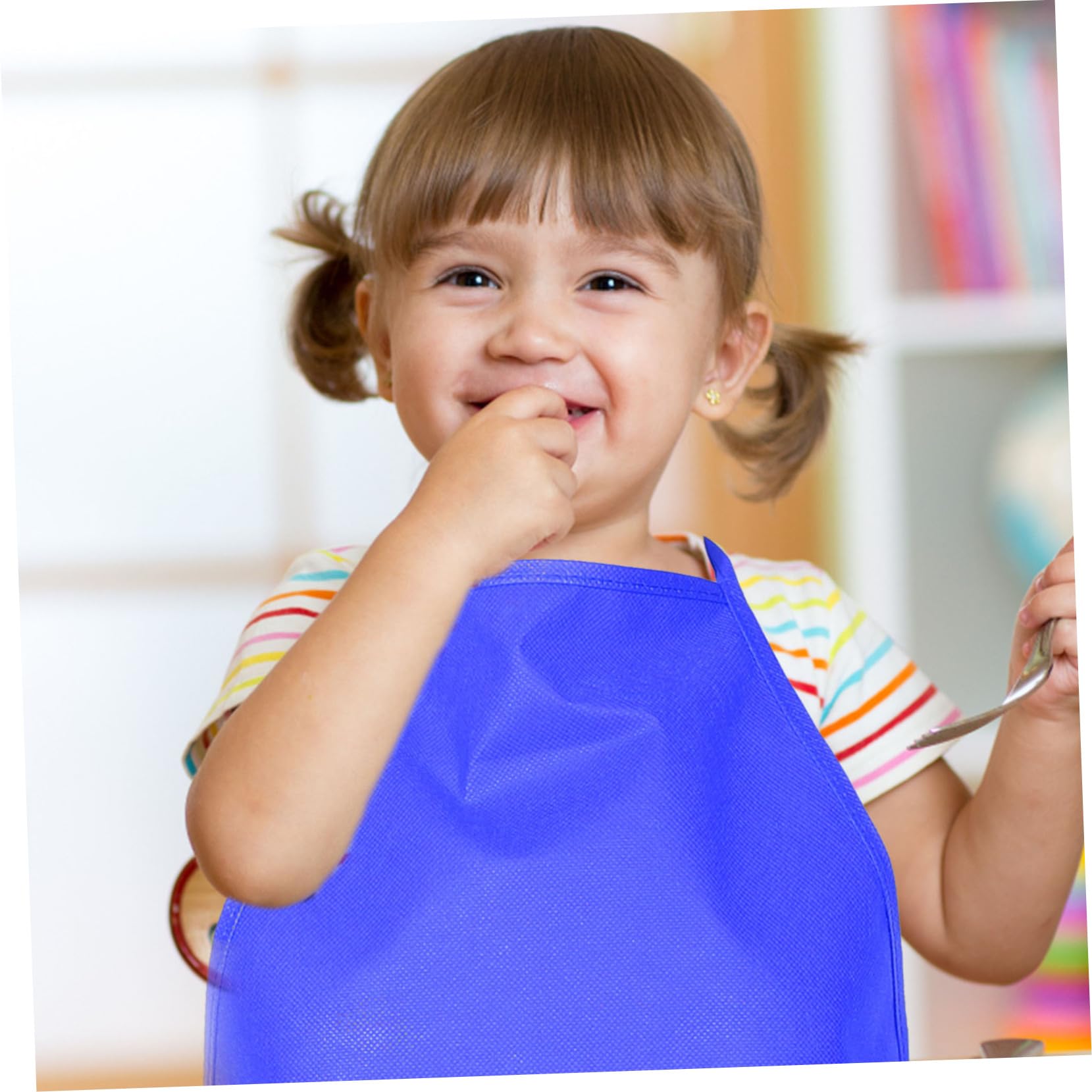 Malerschürze für Kinder aus Vliesstoff 24 Stück 33x48 Cm | Einweg Künstlerschürzen, Leicht zu Reinigen, Lange Taillenbänder, für Malen und Kochen