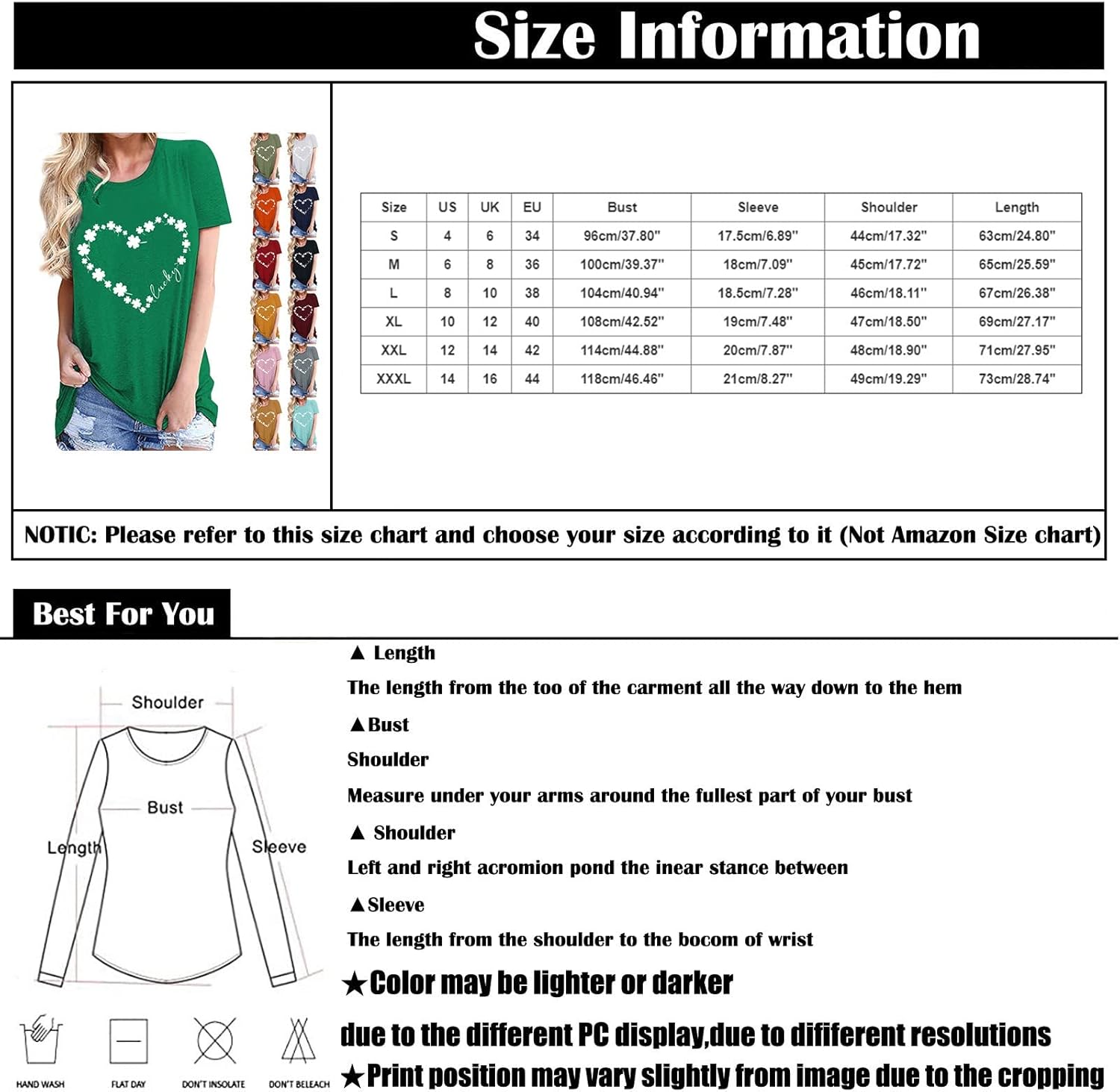 Miniatura 4 de Camiseta del Día de San Patricio para mujer, con estampado de trébol, camisetas con estampado irlandés, camisetas gráficas de manga corta