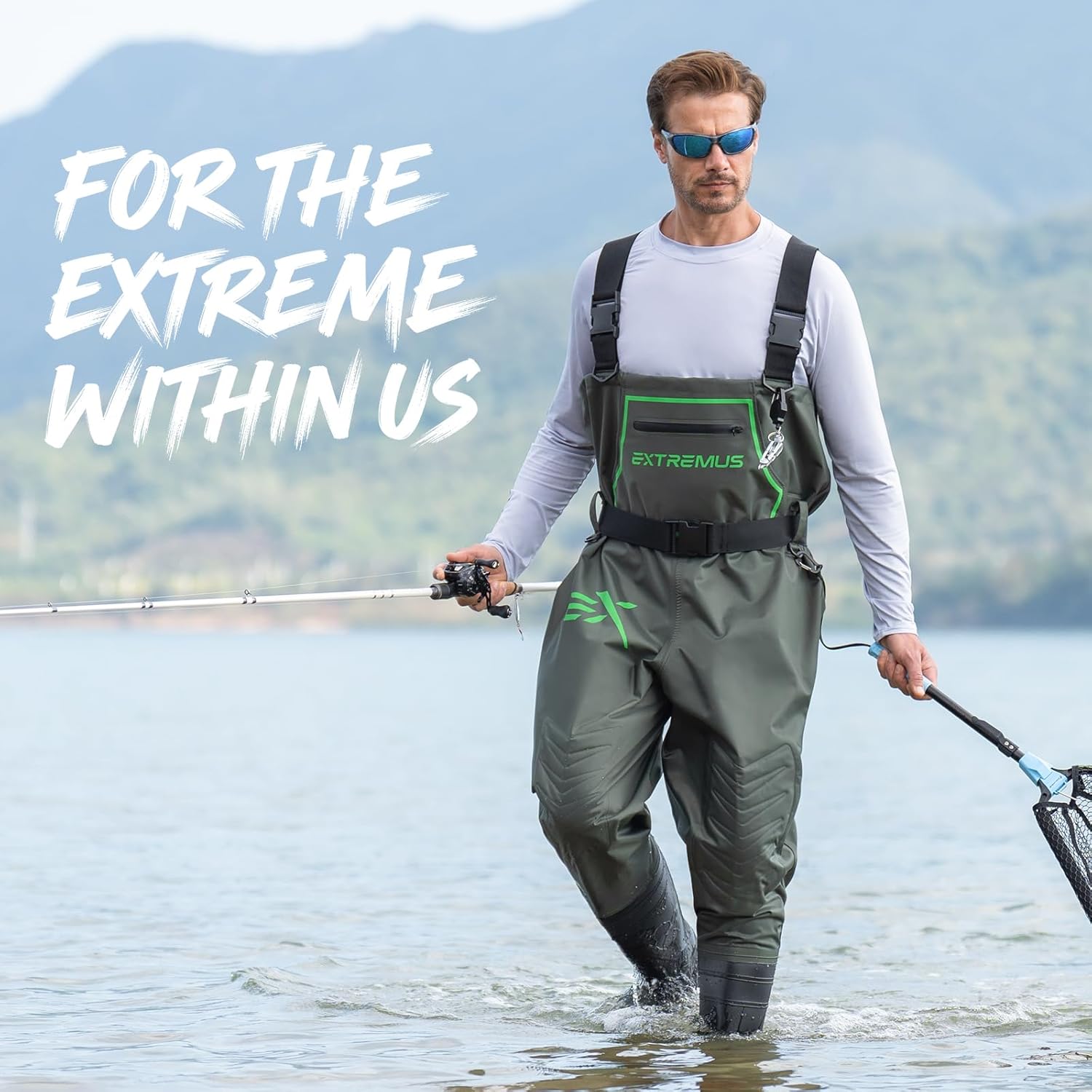 Extremus by KastKing MarshPro Hunting Waders for Men– Fishing Waders with Slip-Resistant Boots, Shock-Absorbing Insoles