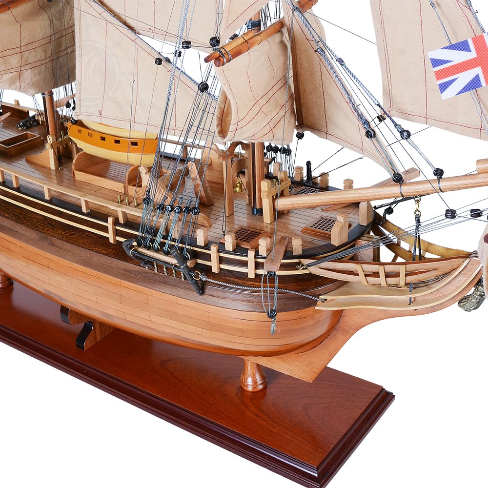 Old Modern Handicrafts Neues HMS Bounty-Schiffsmodell – zusammengebaut – nautisches Modellschiff in Museumsqualität für Zuhause und Büro – 37,0 L x 10,0 B x 30,0 H Zoll