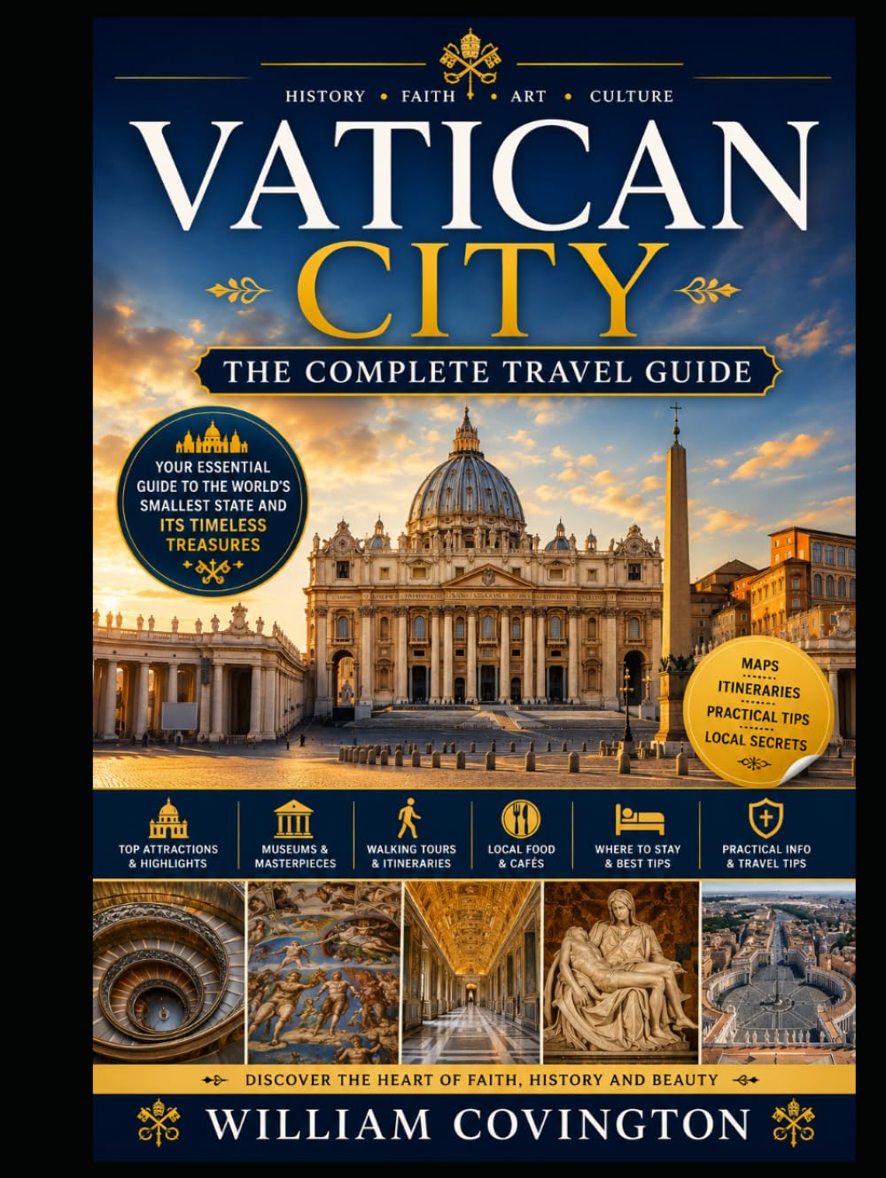 Vatican City: The Complete Travel Guide: Your Ultimate First-Timer's Companion to St. Peter's Basilica, the Sistine Chapel, the Vatican Museums, the ... Bernini's Colonnade, the Vatican Grottoes,