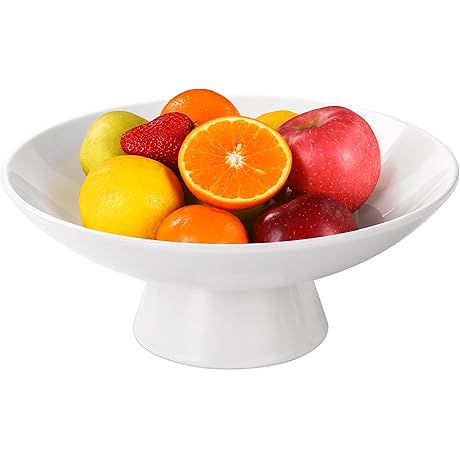 White Ceramic Fruit Bowl: A Delightful Kitchen & Home Decor Accent