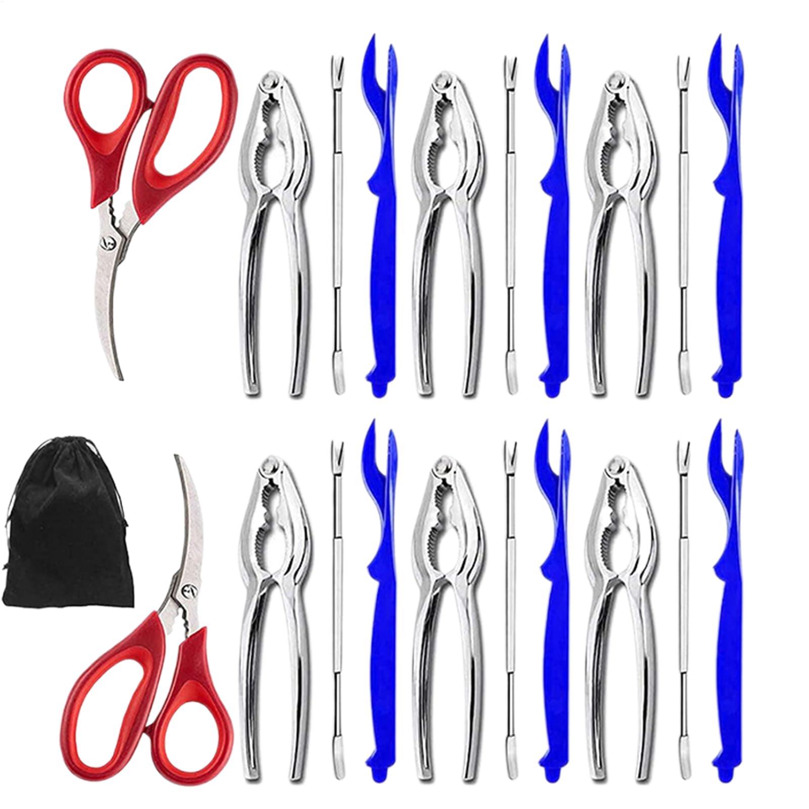 Rompecangrejos Accesorio Antideslizante Para Cascar Mariscos | Juego De Tenedor Para Patas Y Cascanueces De Marisco Para Hogar Cocina Exteriores Camping Picnic Restaurantes y Eventos