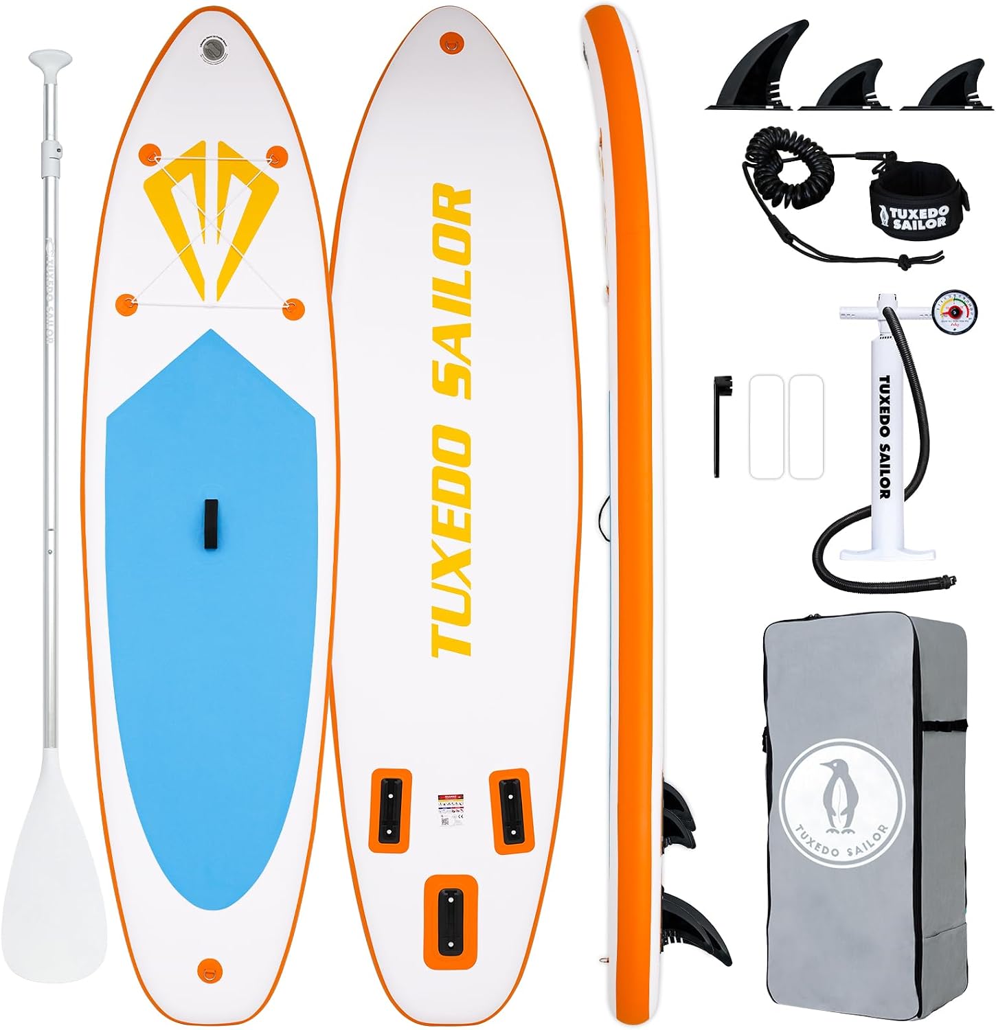 Tuxedo Sailor Tabla Paddle Surf Hinchable 320cm Stand Up Paddle Board Inflatable con Accesorios Sup, Tabla Padel Surf Hinchable para Adultos 2 Personas