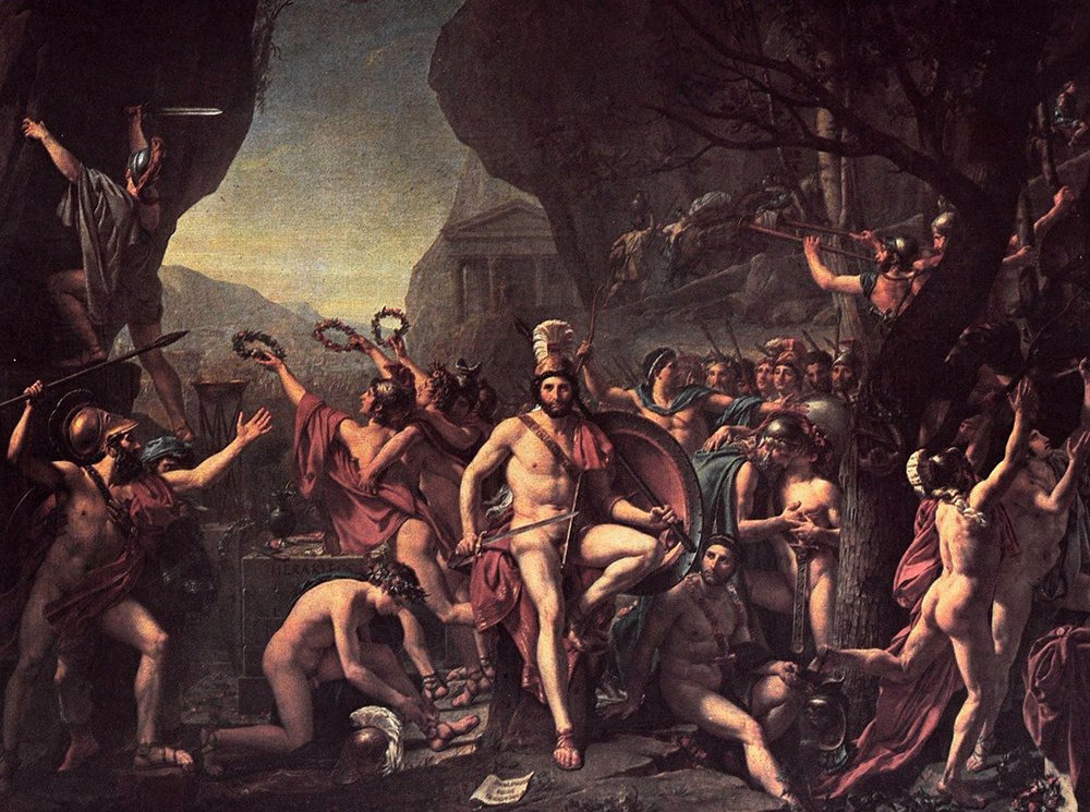 Léonidas aux Thermopyles Jacques Louis David affiche extra large poster mat 1814