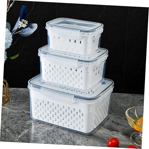 Miniatura 9 de 3 cajas de almacenamiento para refrigerador con tapas, contenedores de almacenamiento con tapa, contenedores de almacenamiento para refrigerador,