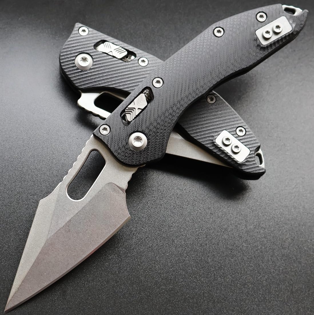 Generisch TEERMA W76 rein manuelles Klappmesser - 3,15 in - rechtmäßig mitführbar in Deutschland - geeignet für Outdoor, Camping und Survival, D2-Stahl mit G10-Griff (Sägeklinge)