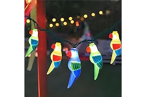 8.5Ft LED Parrot String Lights : Delightful Tropical Ambiance