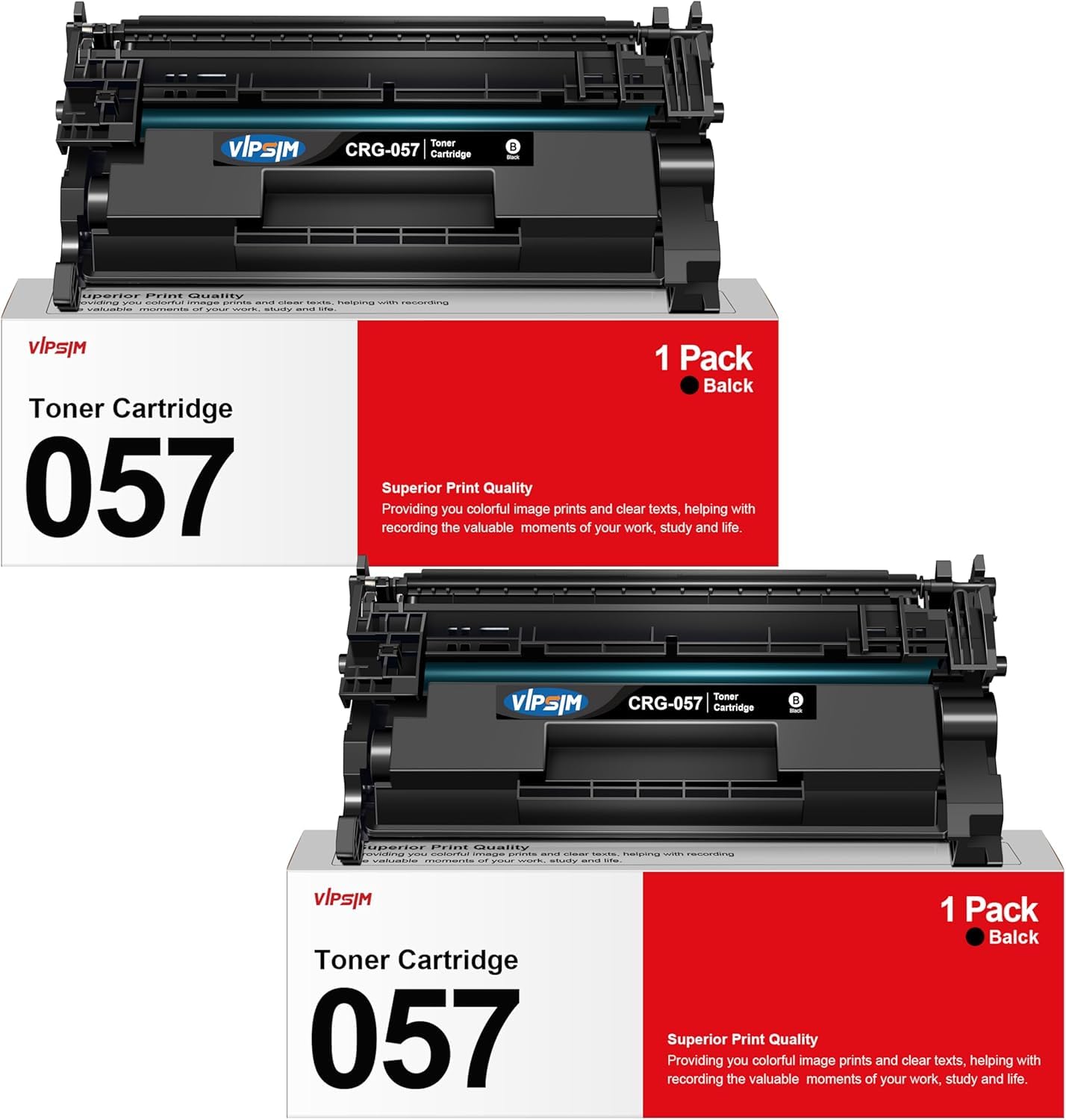 057 Toner Cartridge Replacement for Canon 057 Toner Cartridge CRG-057 057H to Use with MF445dw MF448dw MF449dw LBP226dw LBP227dw Printer (2 Black)
