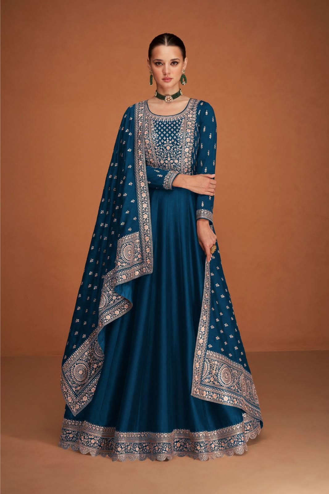 Przebranie weselne piękne designerskie garnitury w stylu Anarkali Lengha indyjskie szwy Shalwar Kameez, Chocie 4, rozmiar uniwersalny