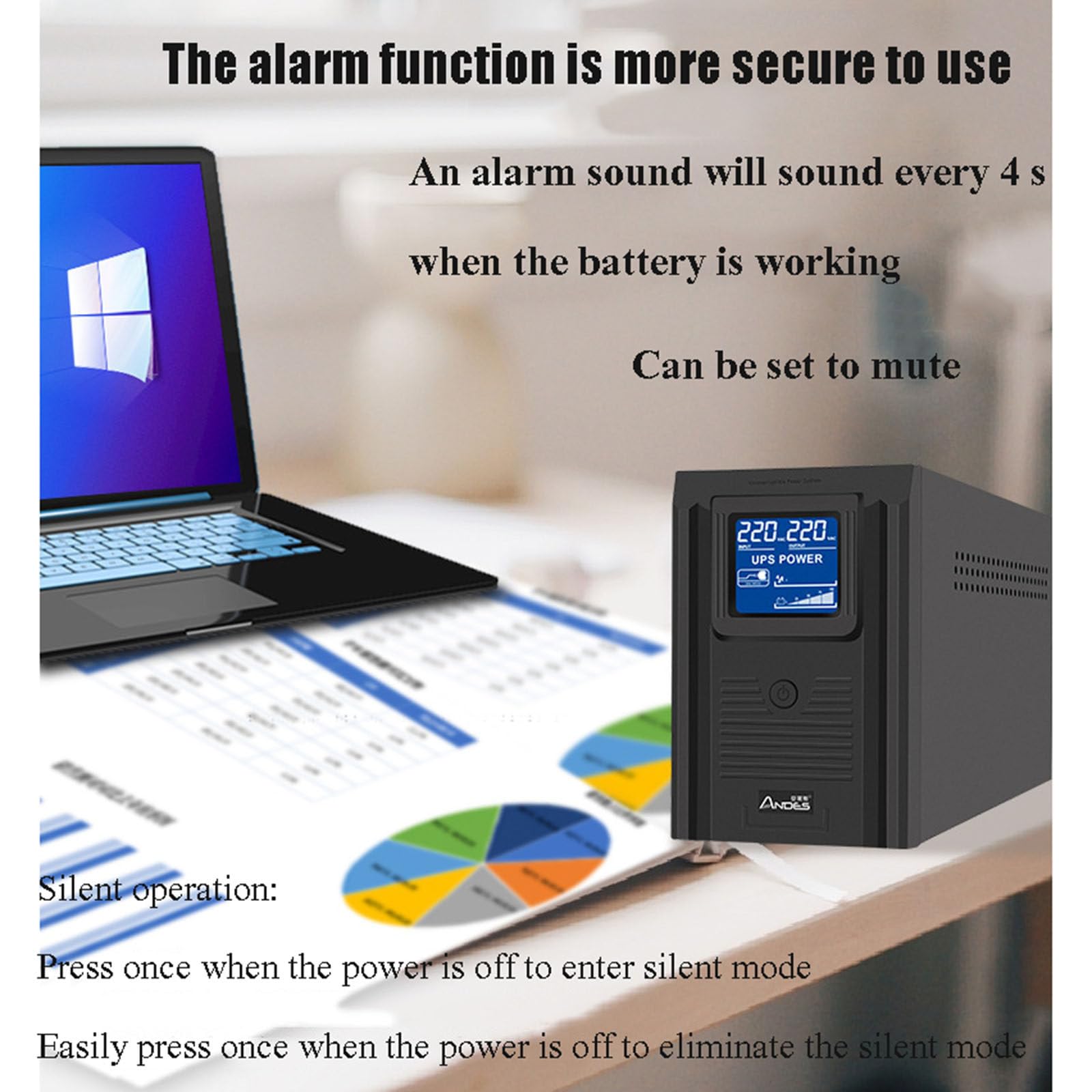 Zasilacz UPS Awaryjny zasilacz awaryjny Zabezpieczenie przed awarią zasilania Router komputerowy 1000VA/600W