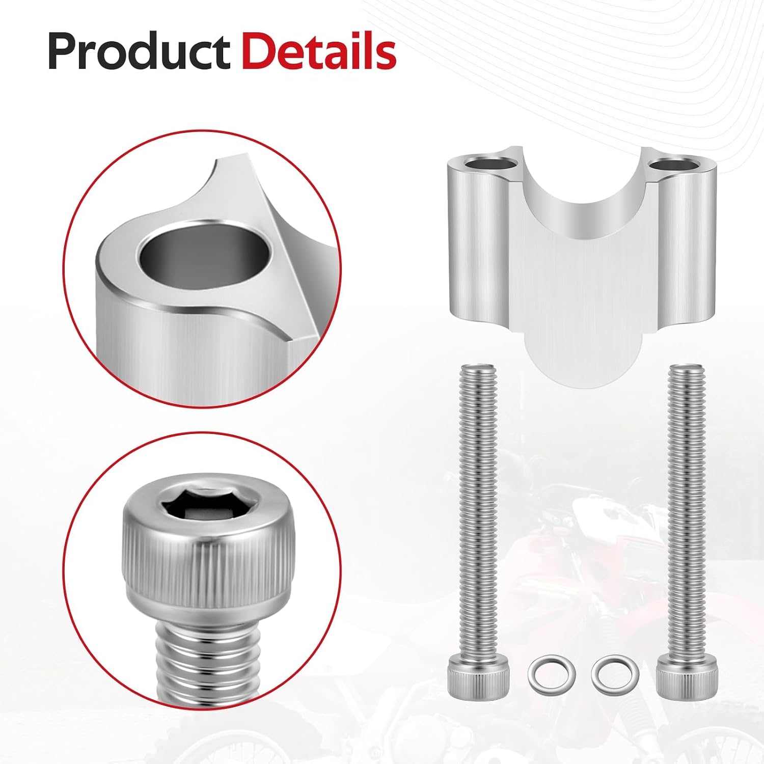 JAVIK 7/8 Inch Handlebar Risers 30mm Height Universal Motorcycle ATV Dirt Bike Parts Fit for Honda for Yamaha for Suzuki for Kawasaki for Can-Am