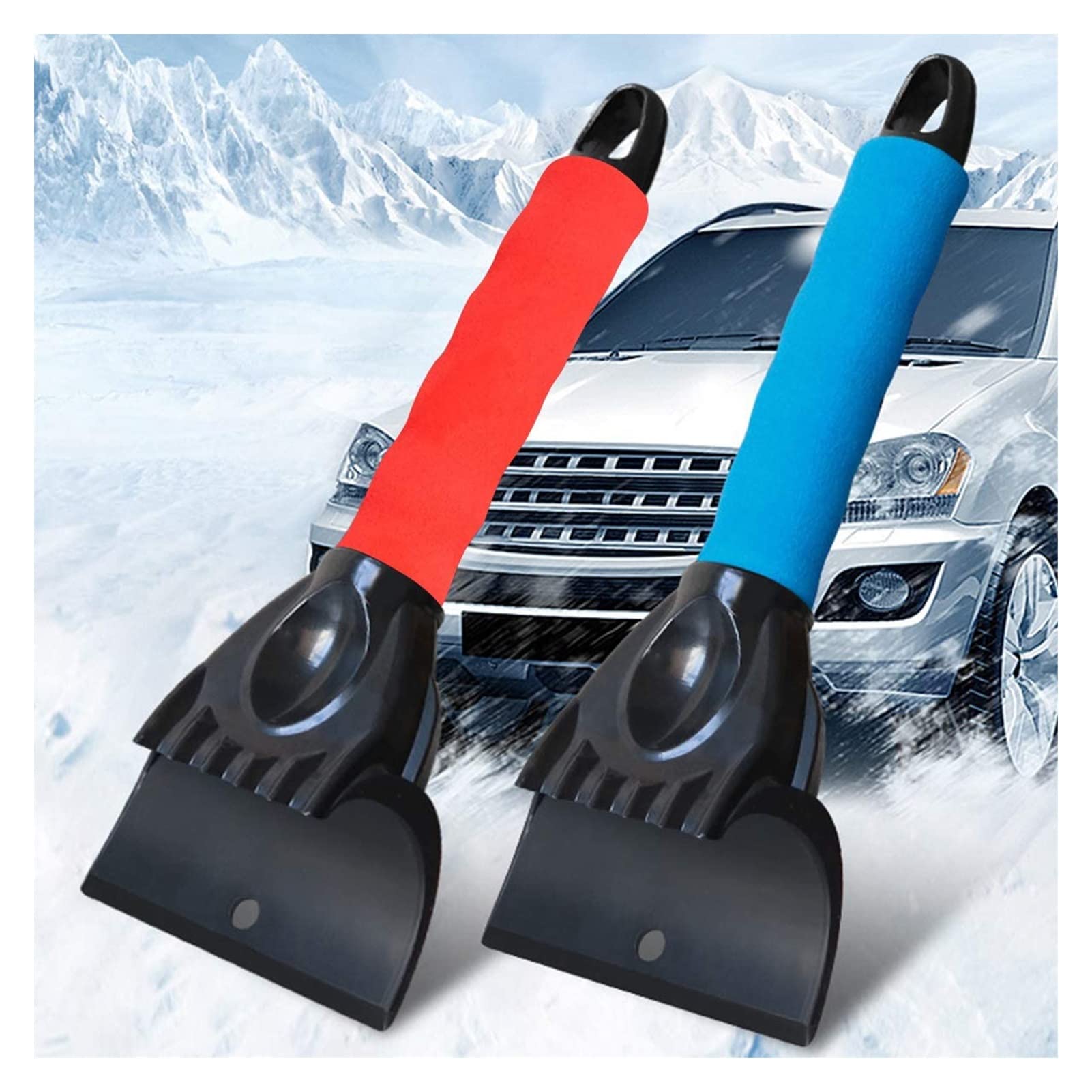 XMING 2 Confezione Neve e Raschietto di Ghiaccio for Il Parabrezza Automobile, Spazzola di Ghiaccio della Neve.