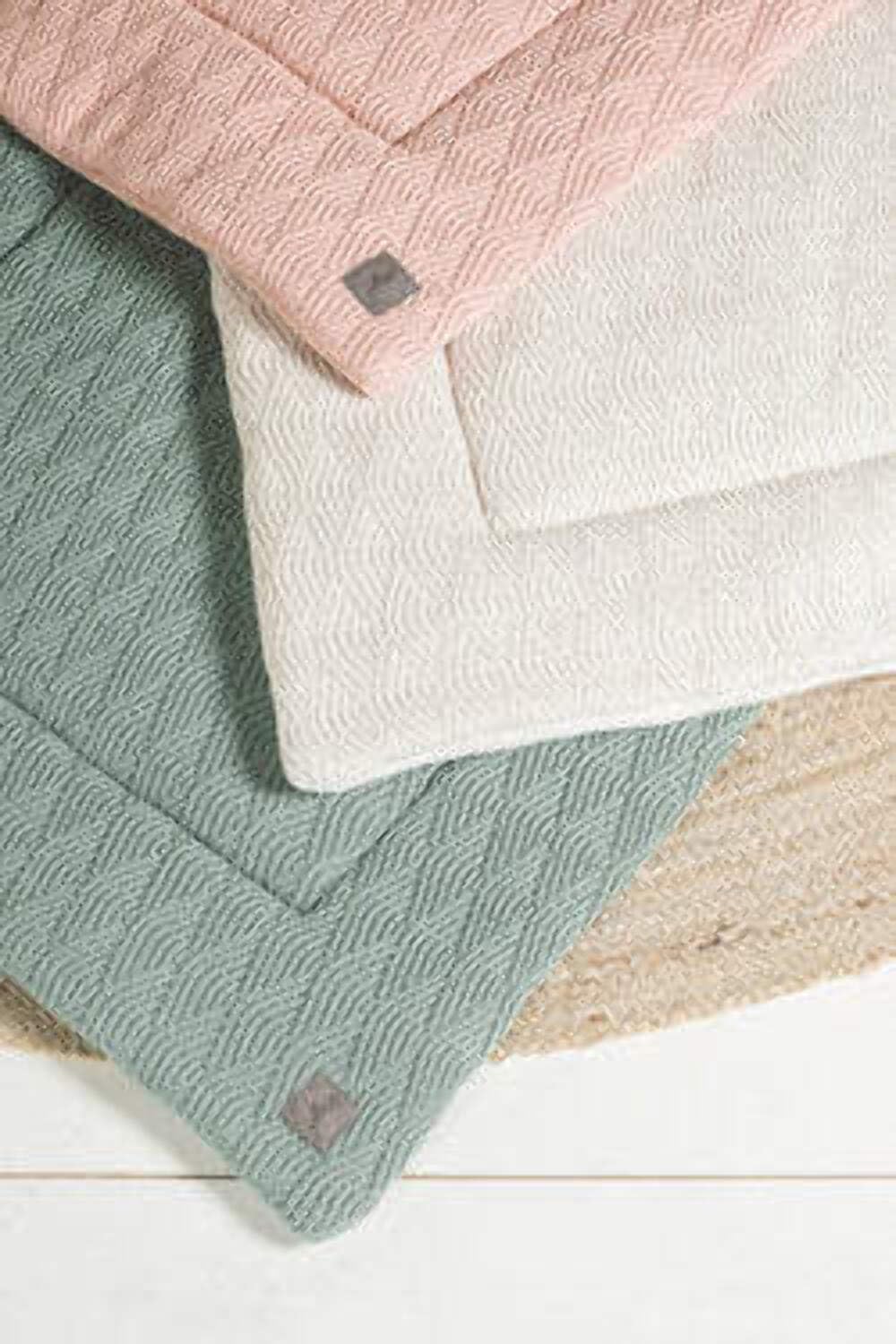 Jollein Krabbeldecke Laufgittereinlage 80x100 cm River knit ash green