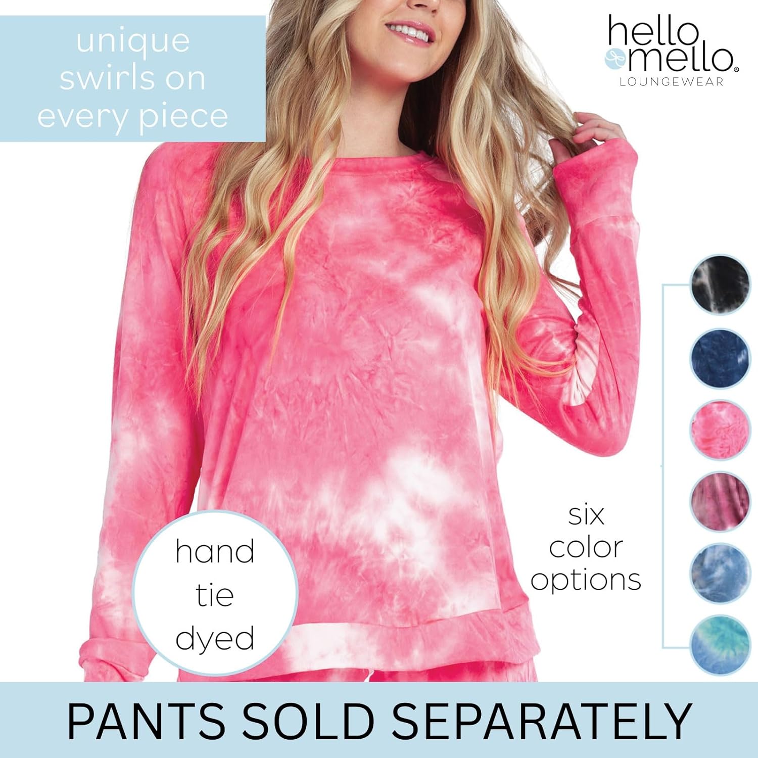 Hello Mello Dyes The Limit Lounge Long Sleeve Pajama Top - Image 5