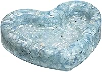 Vista 12 de Rockcloud Bandeja redonda de 3 pulgadas con resina, bandeja de joyería de cristal para decoración de mesa de oficina en casa, soporte para plantas