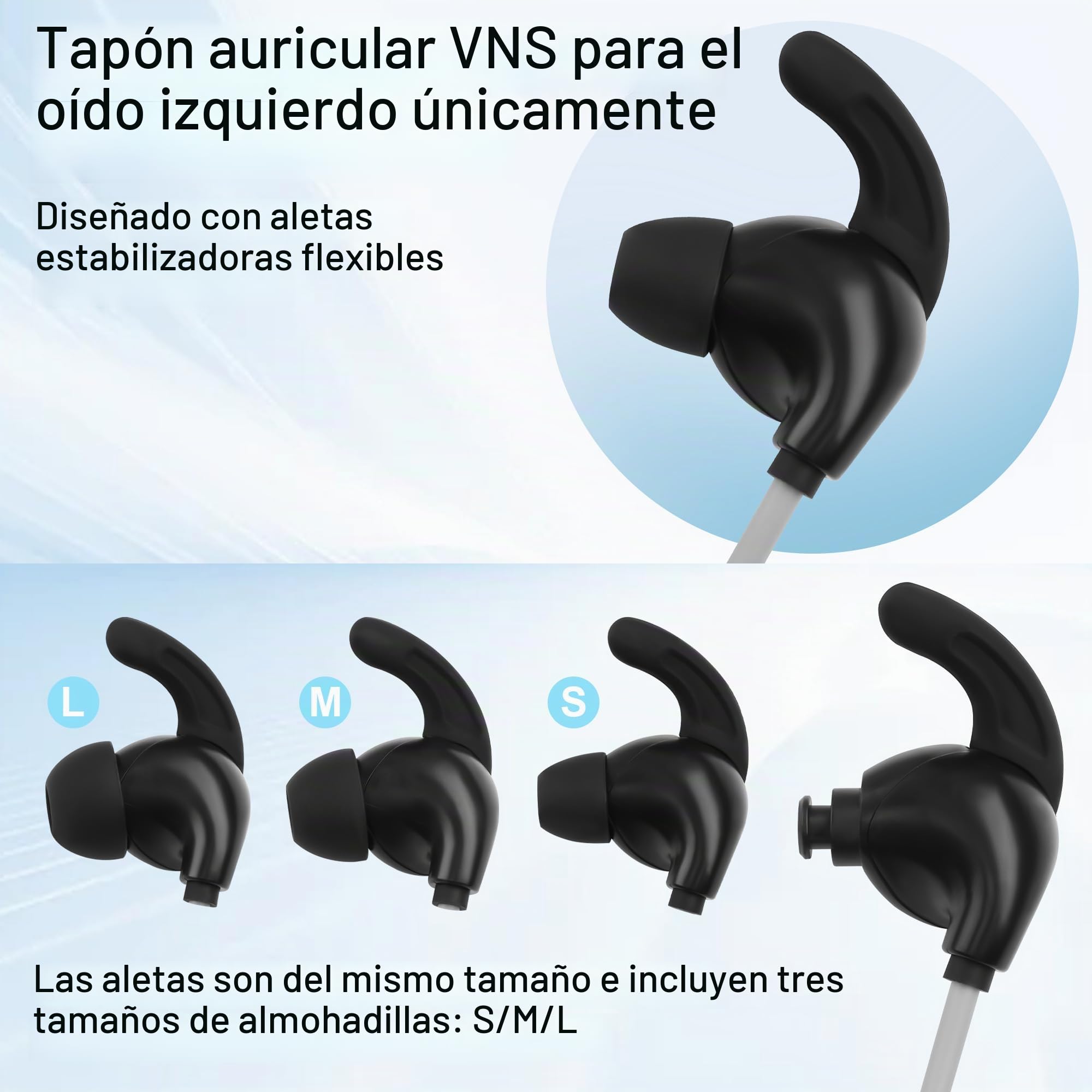 Estimulación del nervio vago con tapón auricular para conector de pin hembra de 2.0mm con botella de spray y 2 puntas reemplazables para auriculares, compatible con AVNS y TaVNS 0.35M