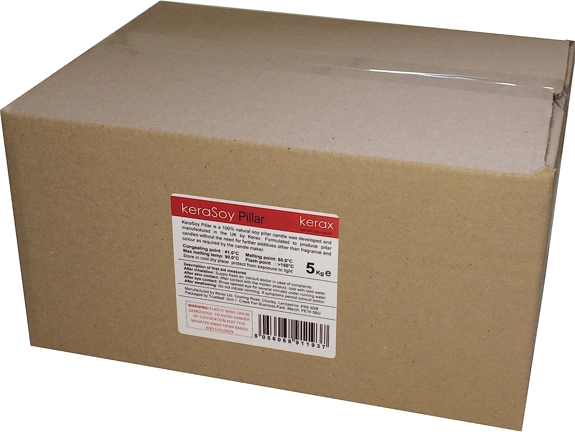 KeraSoy 5kg Kerax PILLAR Blend Candle Wax 100 Natural Soy/Soya Wax