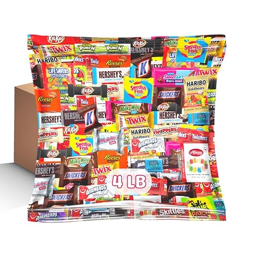 Surtido surtido de dulces y chocolate, surtido de dulces y chocolate envueltos individualmente (4 libras)