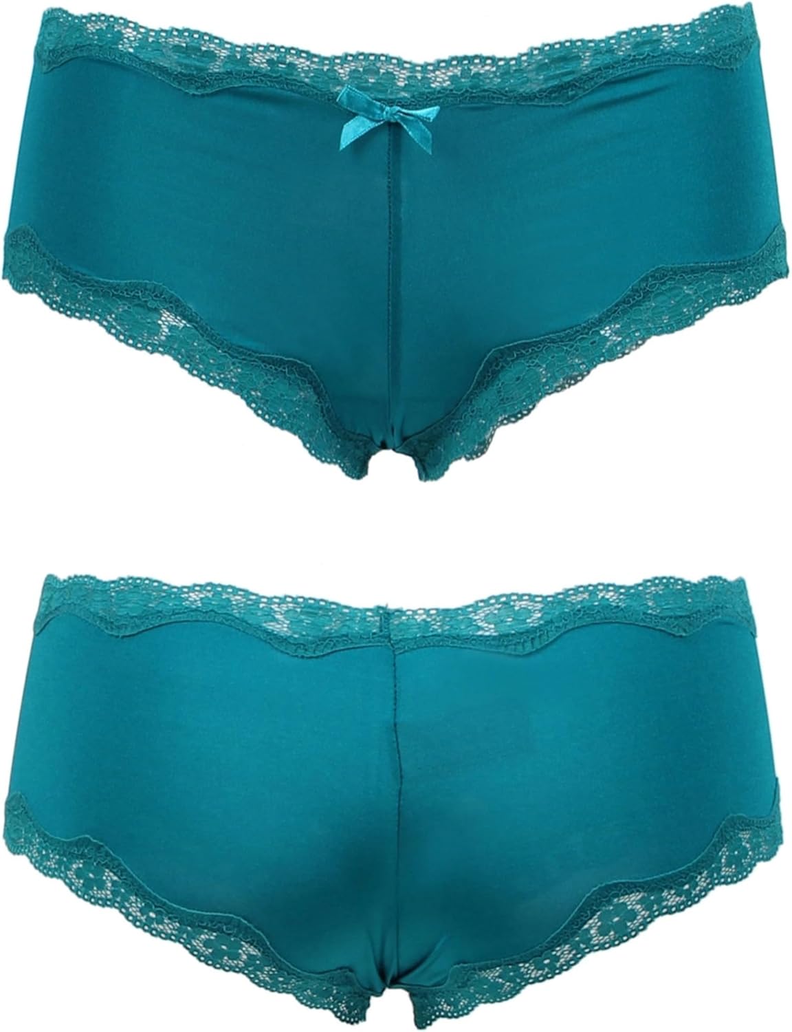 ohyeah Women Cheeky Underwear Panties Hipster Cotton Crotch Mid Waist Lace Trim Boyshorts Panties for Women Full Coverage - Image 8