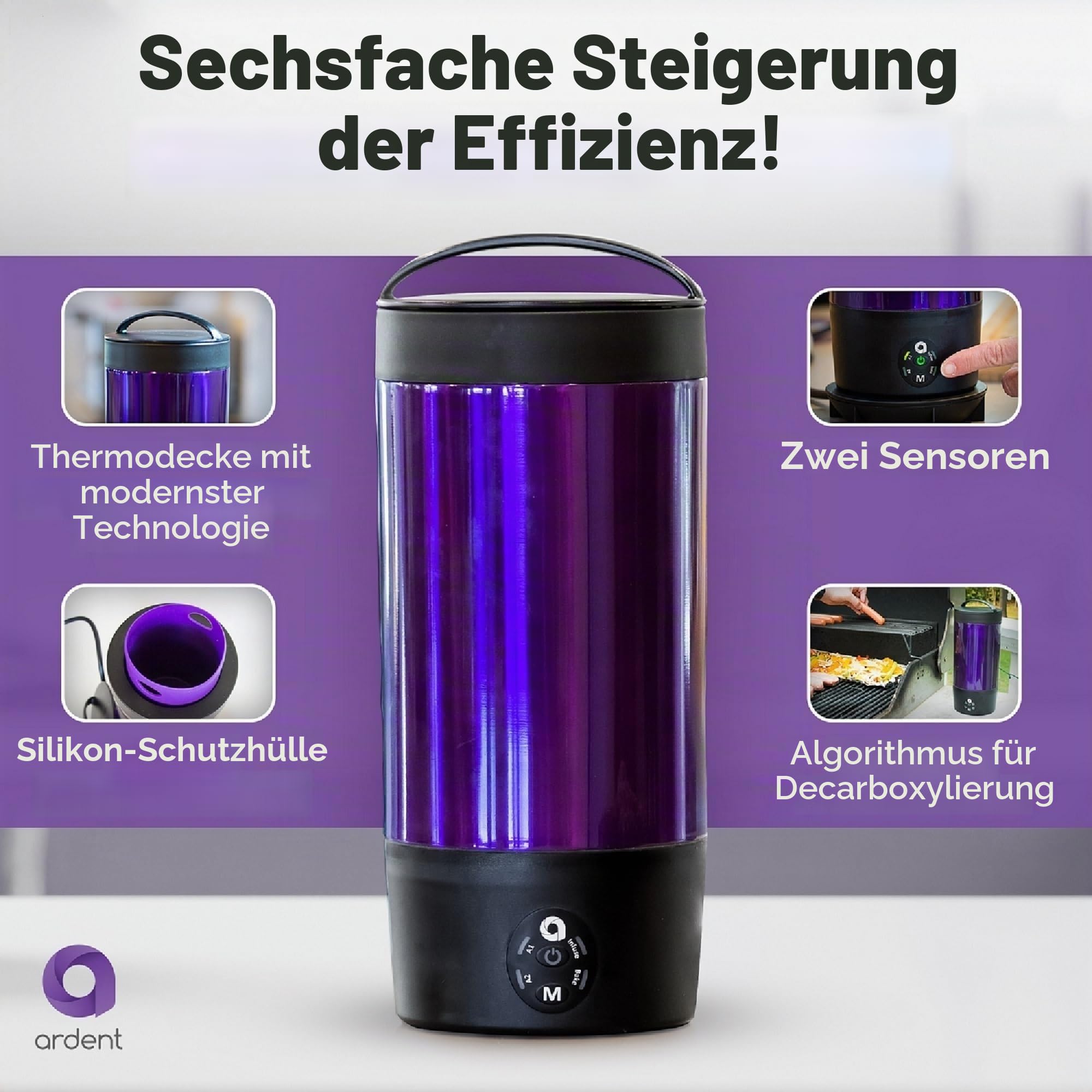 Ardent FX: Tragbare All-in-One-Küche für Blumen- und Konzentratsliebhaber - Aktivieren, Infusionieren, Kochen und Backen von Kraftvollen und Innovativen Esswaren.