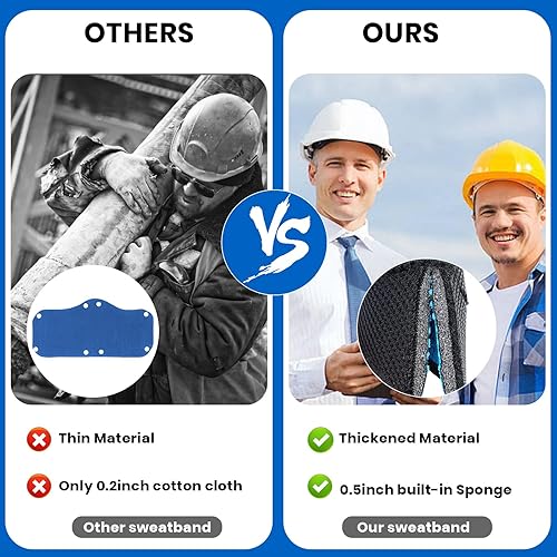 Miniatura 5 de 9 unidades de bandas de sudor para casco duro, lavables, reutilizables, almohadillas de aire, accesorios para casco duro